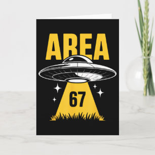 Area 67 Ufo Flying Saucer Light Beam Card