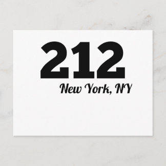 Area Code 212 New York NY Postcard