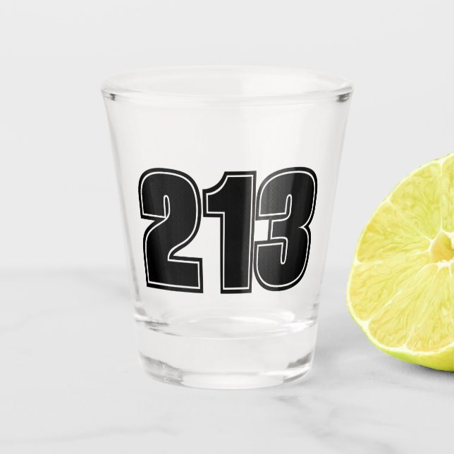 Area Code 213 (Los Angeles) Shot Glass (Front)