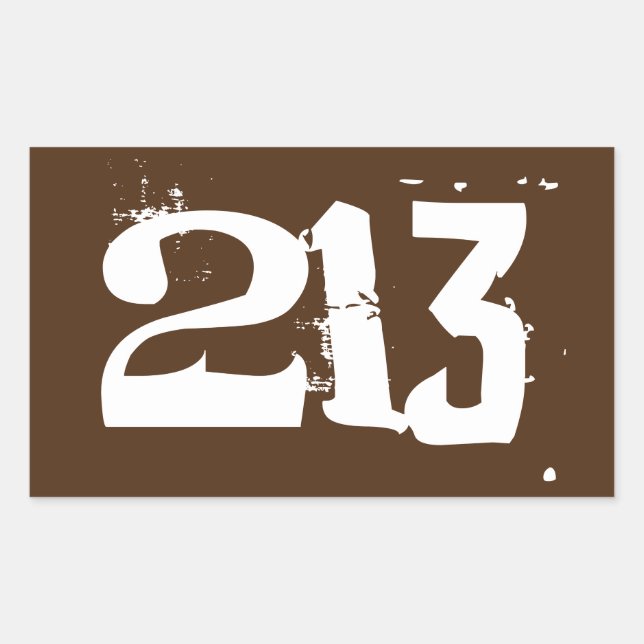 Area Code 213 (Los Angeles) Sticker (Front)