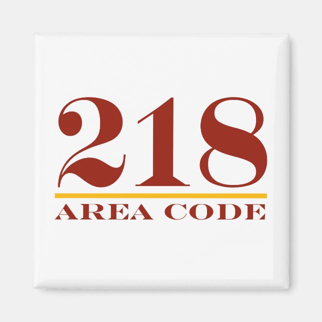 Area Code 218 Magnet (Front)
