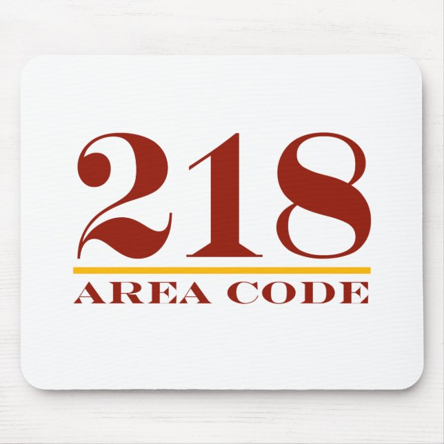 Area Code 218 Mouse Pad (Front)