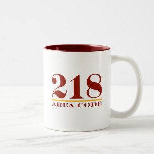 Area Code 218 Two-Tone Coffee Mug