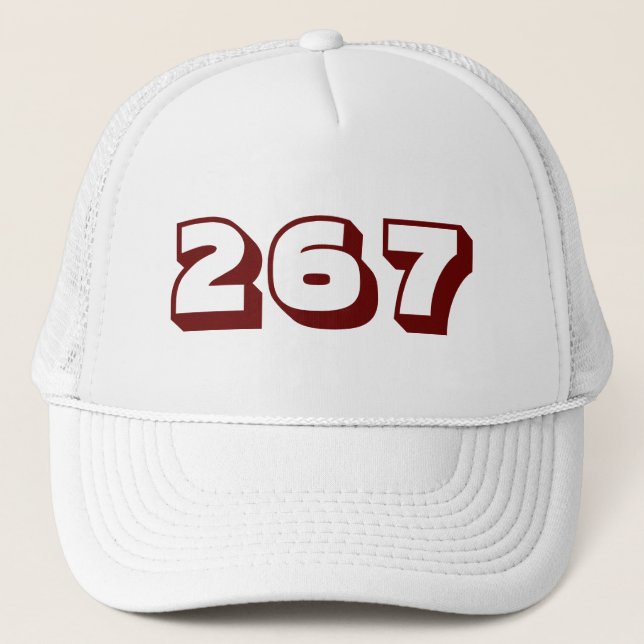 Area Code 267 (Philadelphia) Trucker Hat (Front)