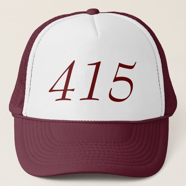 Area Code 415 Trucker Hat (Front)