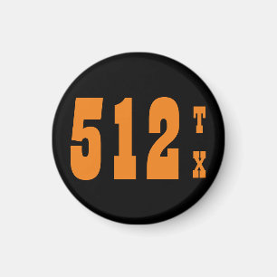 Area Code 512 (Austin, TX) Magnet