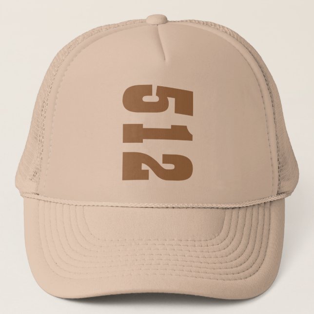 Area Code 512 (Austin, TX) Trucker Hat (Front)