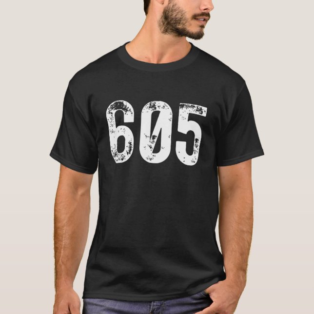 Area Code 605 Sioux Falls South Dakota SD SIX ZERO T-Shirt (Front)