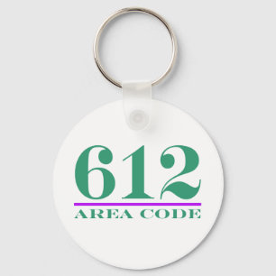 Area Code 612 Keychain