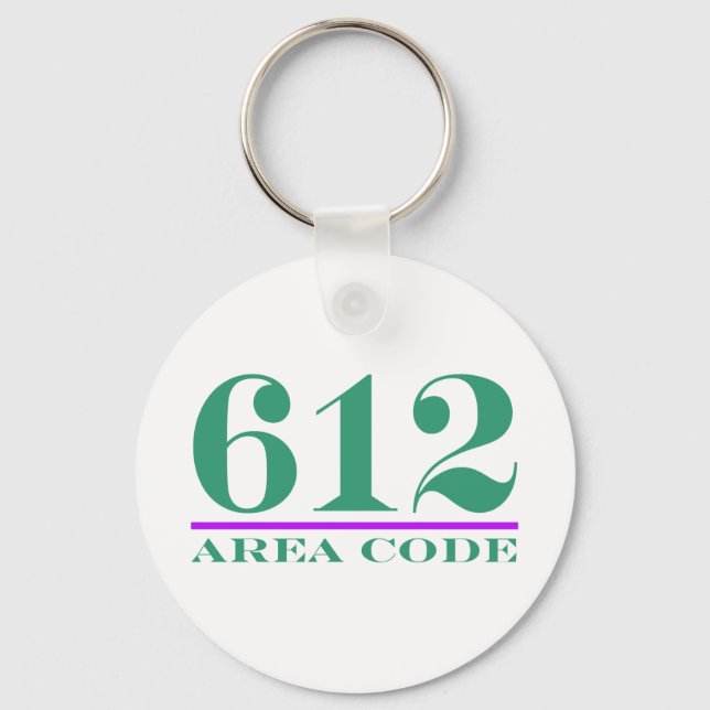 Area Code 612 Keychain (Front)