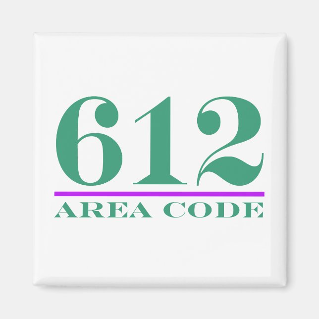 Area Code 612 Magnet (Front)