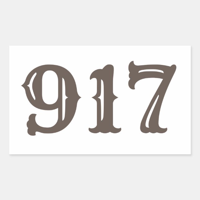 Area Code 917 (New York City) Sticker (Front)