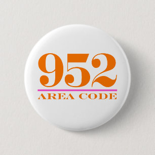 Area Code 952 2 Inch Round Button