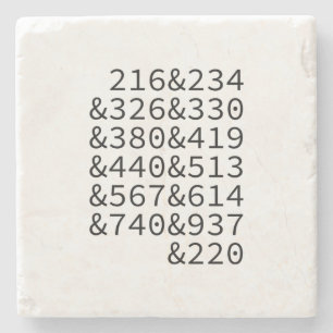 Area Codes Ohio Stone Coaster