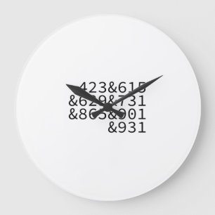Area Codes Tennesse Large Clock