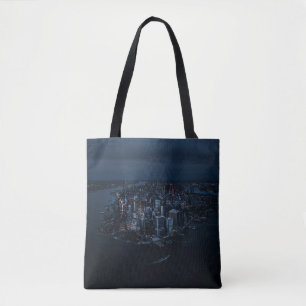 AREAL PHOTOGRAPHY OF CITY BUILDINGS TOTE BAG