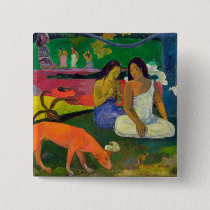 Arearea (The Red Dog), 1892 2 Inch Square Button