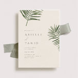 Areca Modern Watercolor Palm Wedding Invitation<br><div class="desc">Bring the essence of the tropics to your wedding with this tropical palm leaf wedding invitation, perfect for couples planning a destination or outdoor celebration. Featuring lush green palm fronds delicately framing the design, this invitation exudes natural elegance and modern simplicity. The clean typography balances bold serif and graceful script...</div>