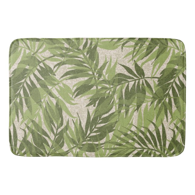 Areca Palms Hawaiian Tropical Vintage Bath Mat (Front)
