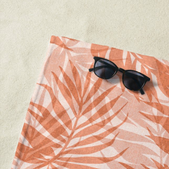 Areca Palms Hawaiian Tropical Vintage Beach Towel (In Situ)