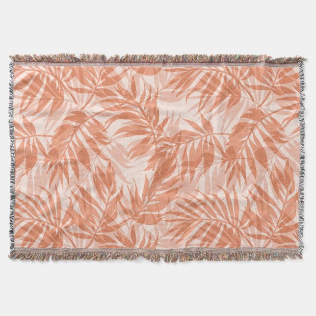 Areca Palms Hawaiian Tropical Vintage Throw Blanket (Front)