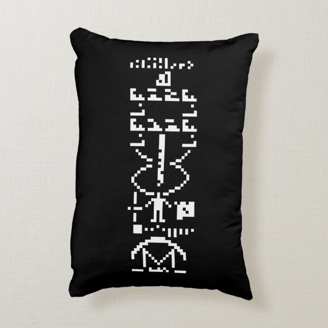 Arecibo Binary Message 1974 Accent Pillow (Back(Vertical))