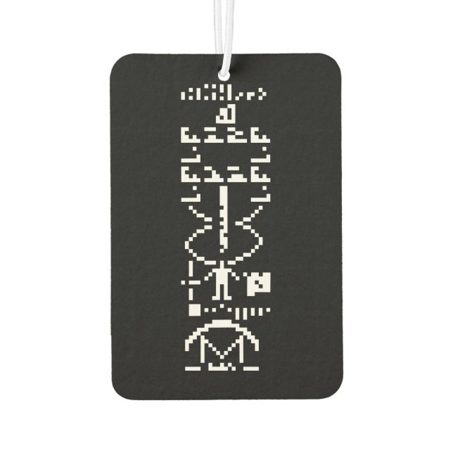 Arecibo Binary Message 1974 Air Freshener (Back)