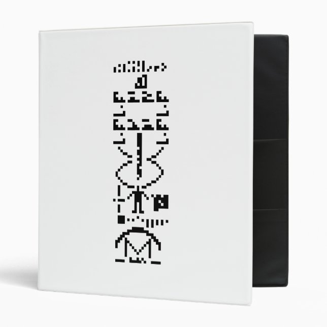 Arecibo Binary Message 1974 Binder (Front/Inside)