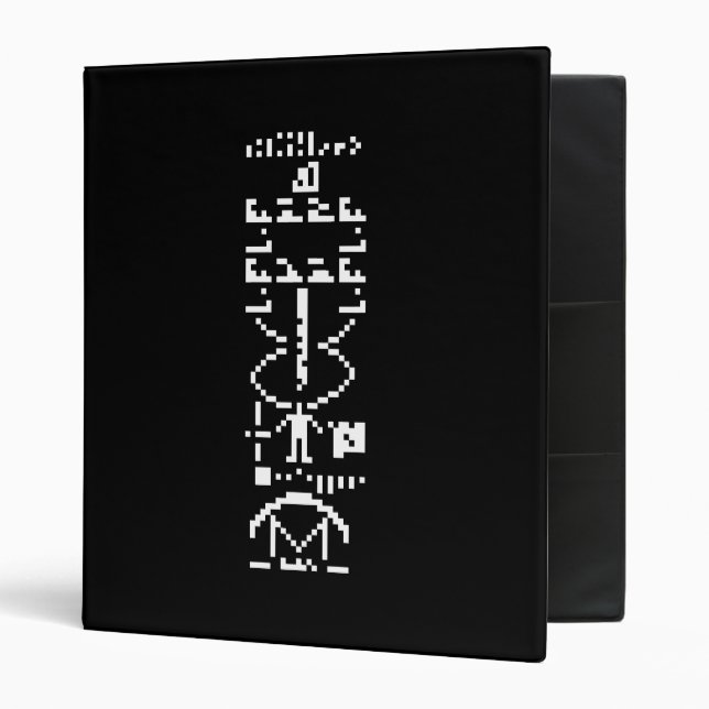 Arecibo Binary Message 1974 Binder (Front/Inside)