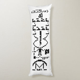 Arecibo Binary Message 1974 Body Pillow