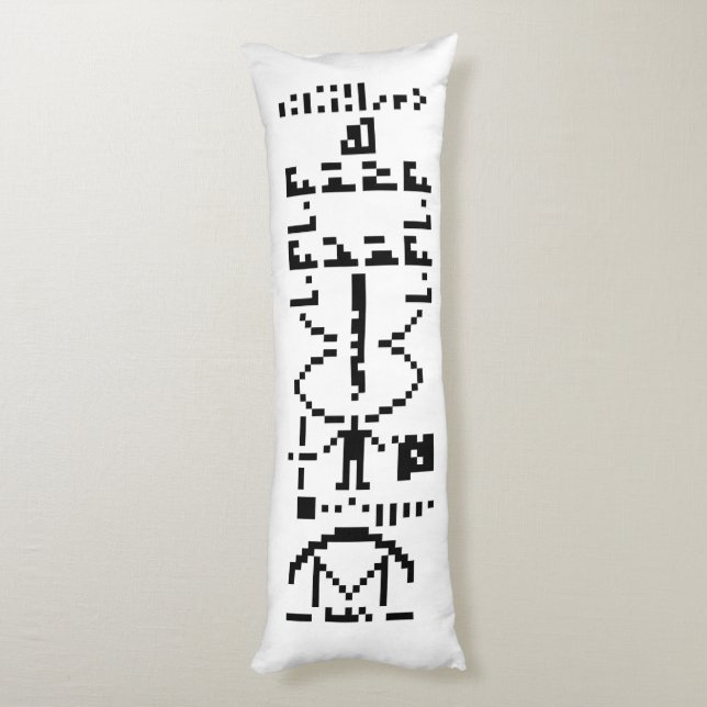 Arecibo Binary Message 1974 Body Pillow (Back (Vertical))