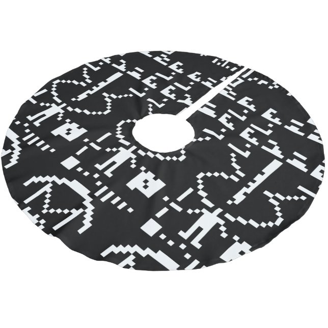 Arecibo Binary Message 1974 Brushed Polyester Tree Skirt (Angled)