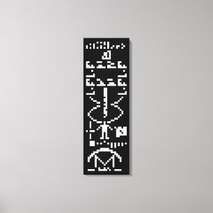 Arecibo Binary Message 1974 Canvas Print