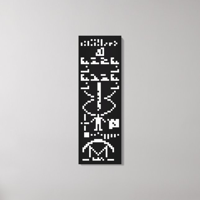 Arecibo Binary Message 1974 Canvas Print (Front)