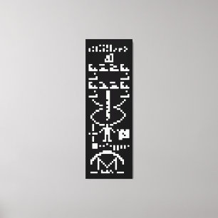 Arecibo Binary Message 1974 Canvas Print