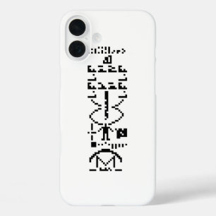 Arecibo Binary Message 1974 iPhone 16 Plus Case