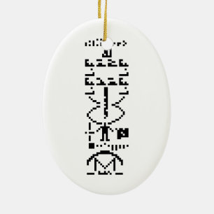 Arecibo Binary Message 1974 Ceramic Ornament