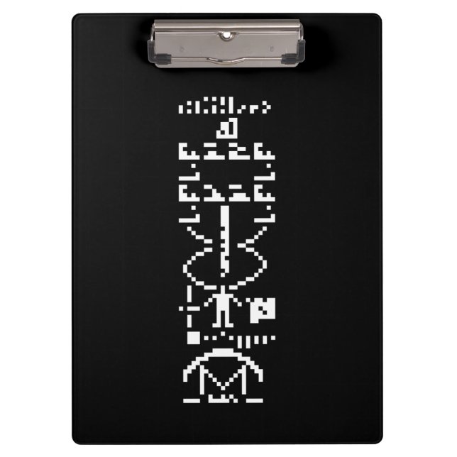 Arecibo Binary Message 1974 Clipboard (Front)