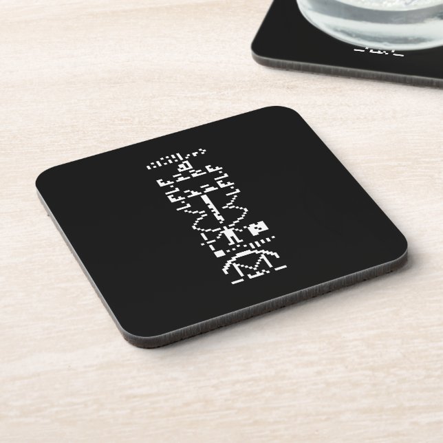 Arecibo Binary Message 1974 Coaster (Left Side)