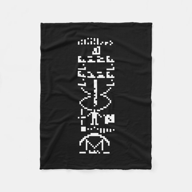 Arecibo Binary Message 1974 Fleece Blanket (Front)