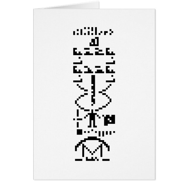 Arecibo Binary Message 1974 Greeting Card (Front)