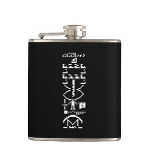 Arecibo Binary Message 1974 Hip Flask
