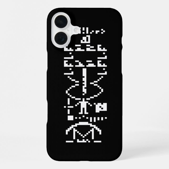 Arecibo Binary Message 1974 iPhone Case (Back)