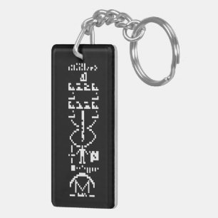 Arecibo Binary Message 1974 Keychain