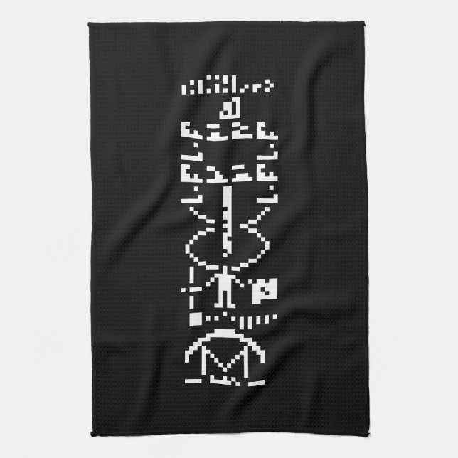 Arecibo Binary Message 1974 Kitchen Towel (Vertical)