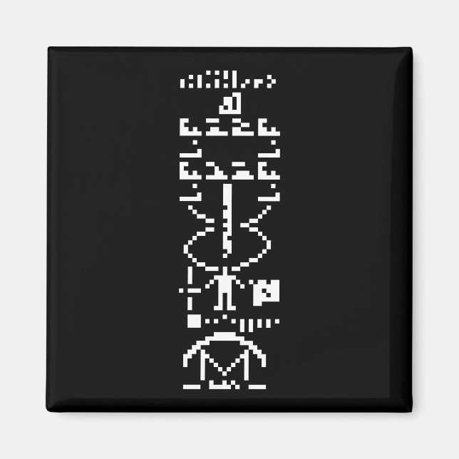 Arecibo Binary Message 1974 Magnet (Front)