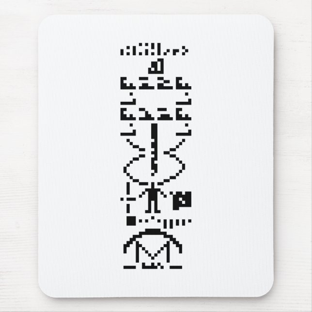 Arecibo Binary Message 1974 Mouse Pad (Front)