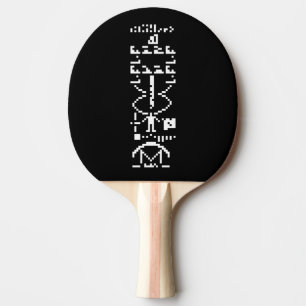 Arecibo Binary Message 1974 Ping Pong Paddle