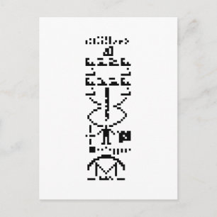 Arecibo Binary Message 1974 Postcard