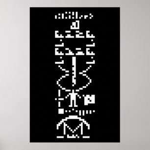 Arecibo Binary Message 1974 Poster